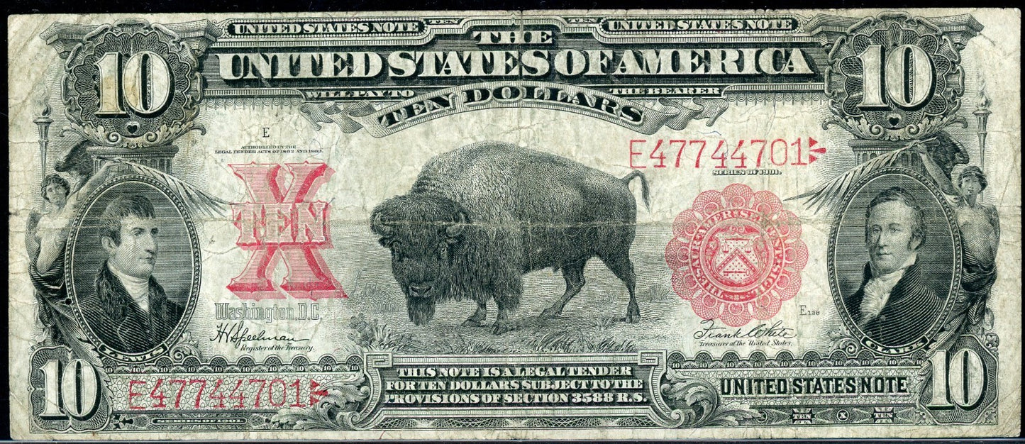 1901 $10 Legal Tender "Bison"