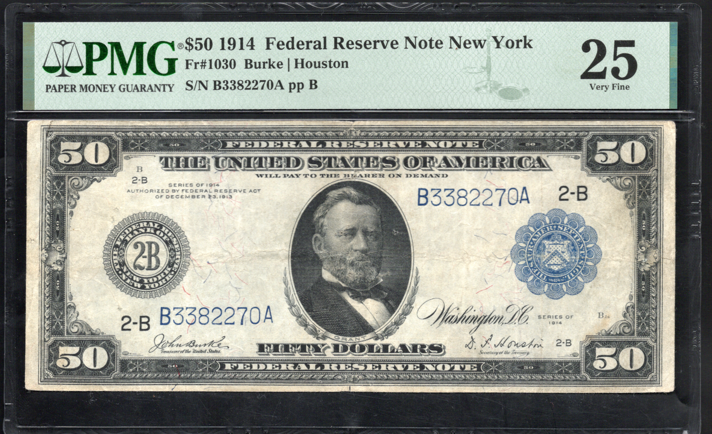 Fr 1030 1914 $50 Federal Reserve Note New York PMG 25