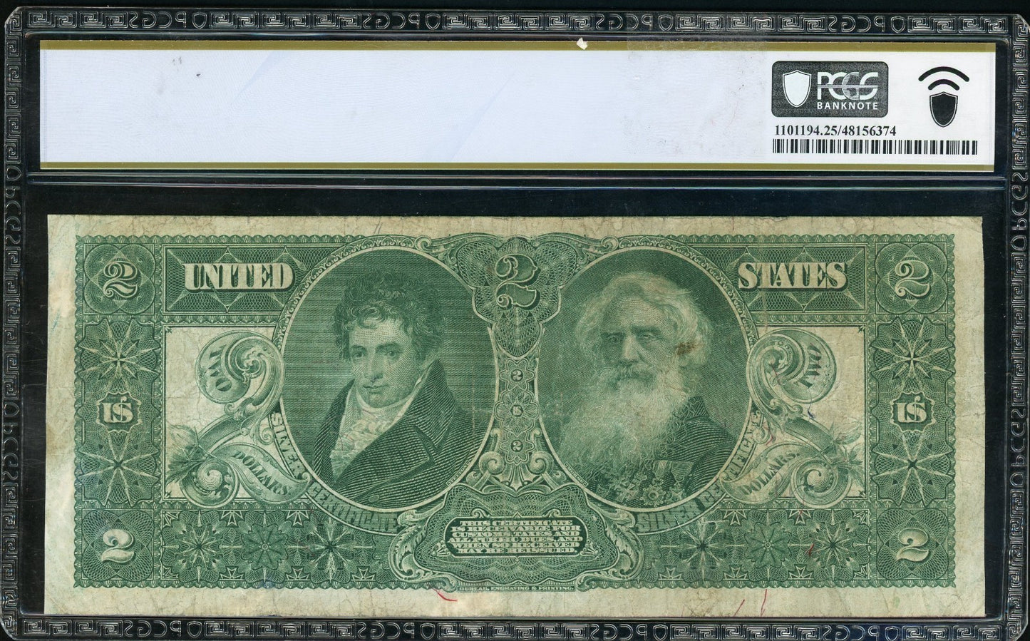 Fr 247 1896 $2 Silver Certificate "Educational Series"