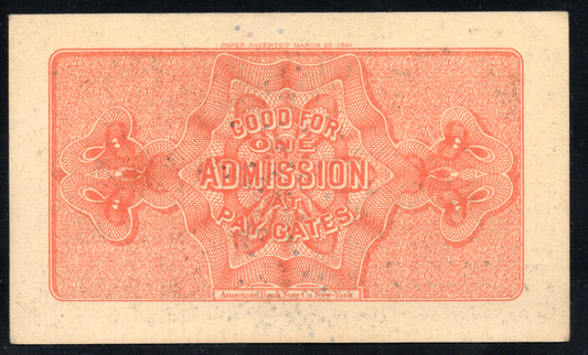 1893 World's Columbian Exposition Ticket - Chicago IL - Chief