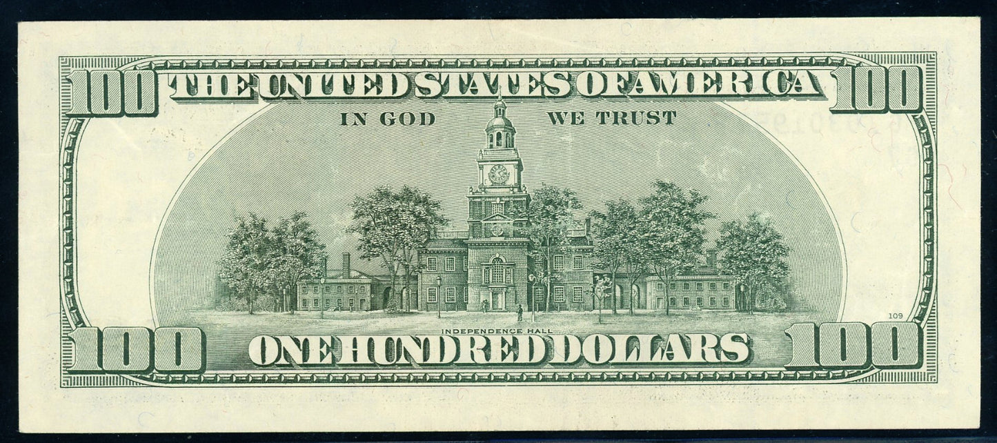 2003A $100, Birthday Note, Fancy Serial Number 10/30/1957