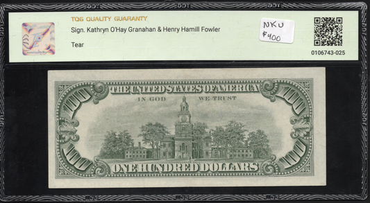 Fr 1550 1966 $100 Legal Tender