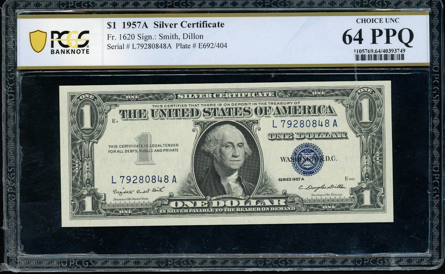 Fr 1620 1957A $1 Silver Certificate CONSECUTIVE