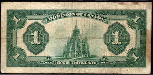 1923 $1 Dominion of Canada Black Seal