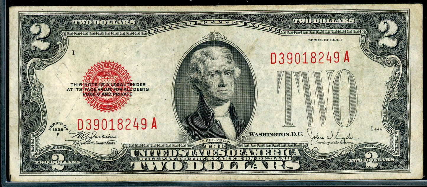 1928 F $2 Legal Tender VF