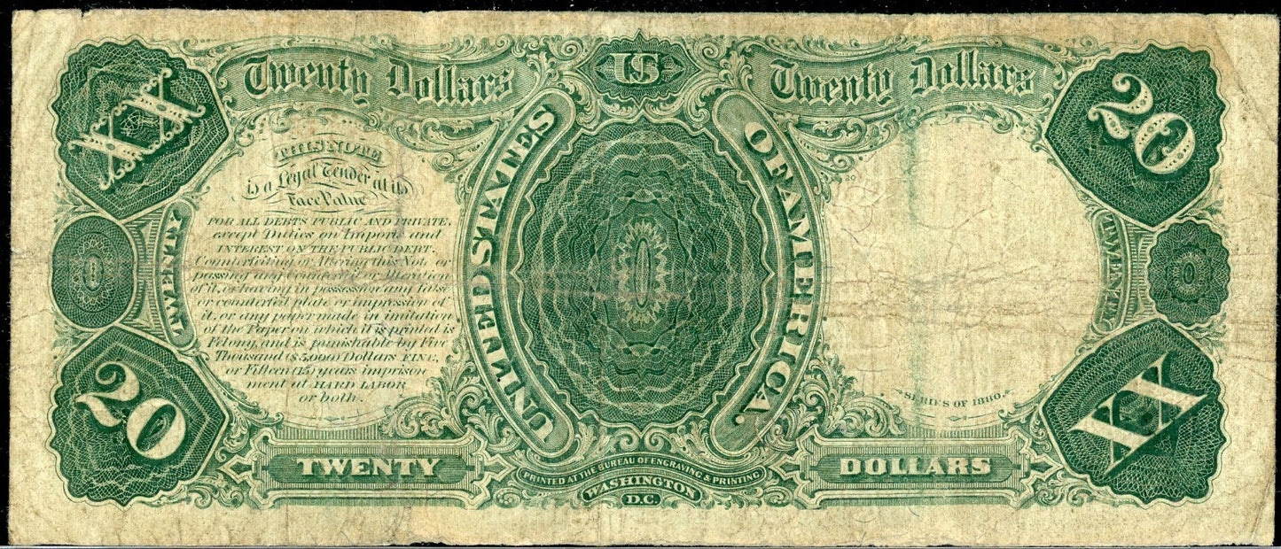 1880 $20 Legal Tender