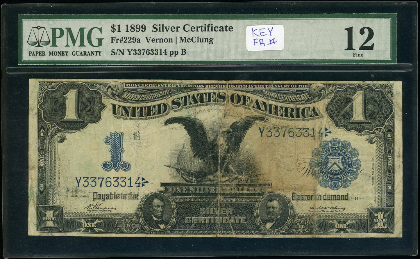 Fr 229a 1899 $1 SIlver Certificate Key FR
