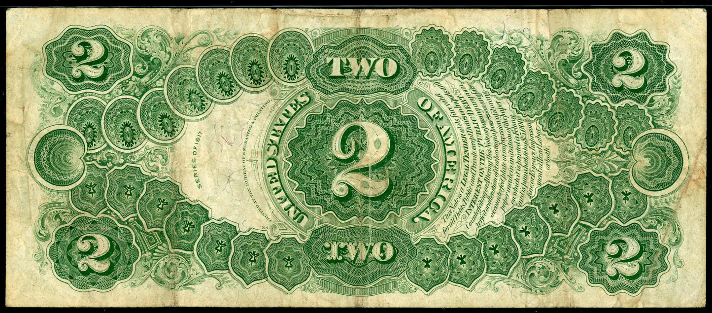 Fr 60 1917 $2 Legal Tender PMG 20 VF