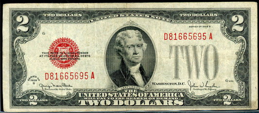 1928 G $2 Legal Tender VF