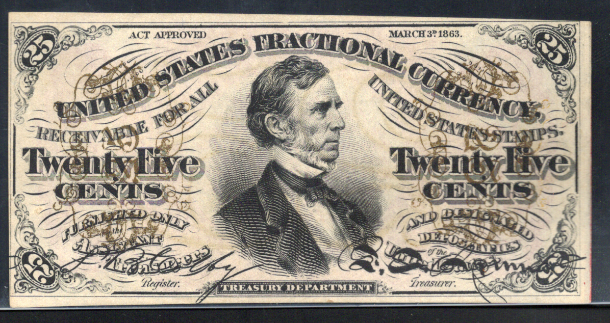 Fr 1291 25 Cent Third Issue Fractional Currency