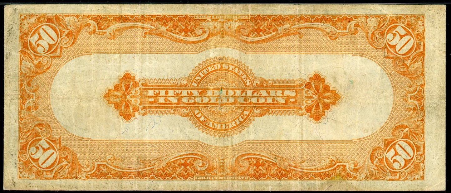 Fr 1200 1922 $50 Gold certificate PMG 15 Choice Fine