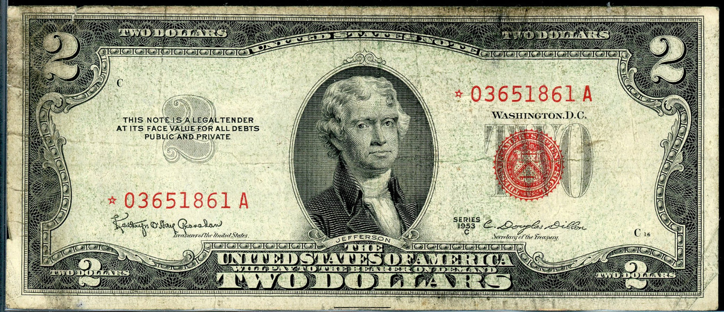 1963 $2 Legal Tender STAR VF