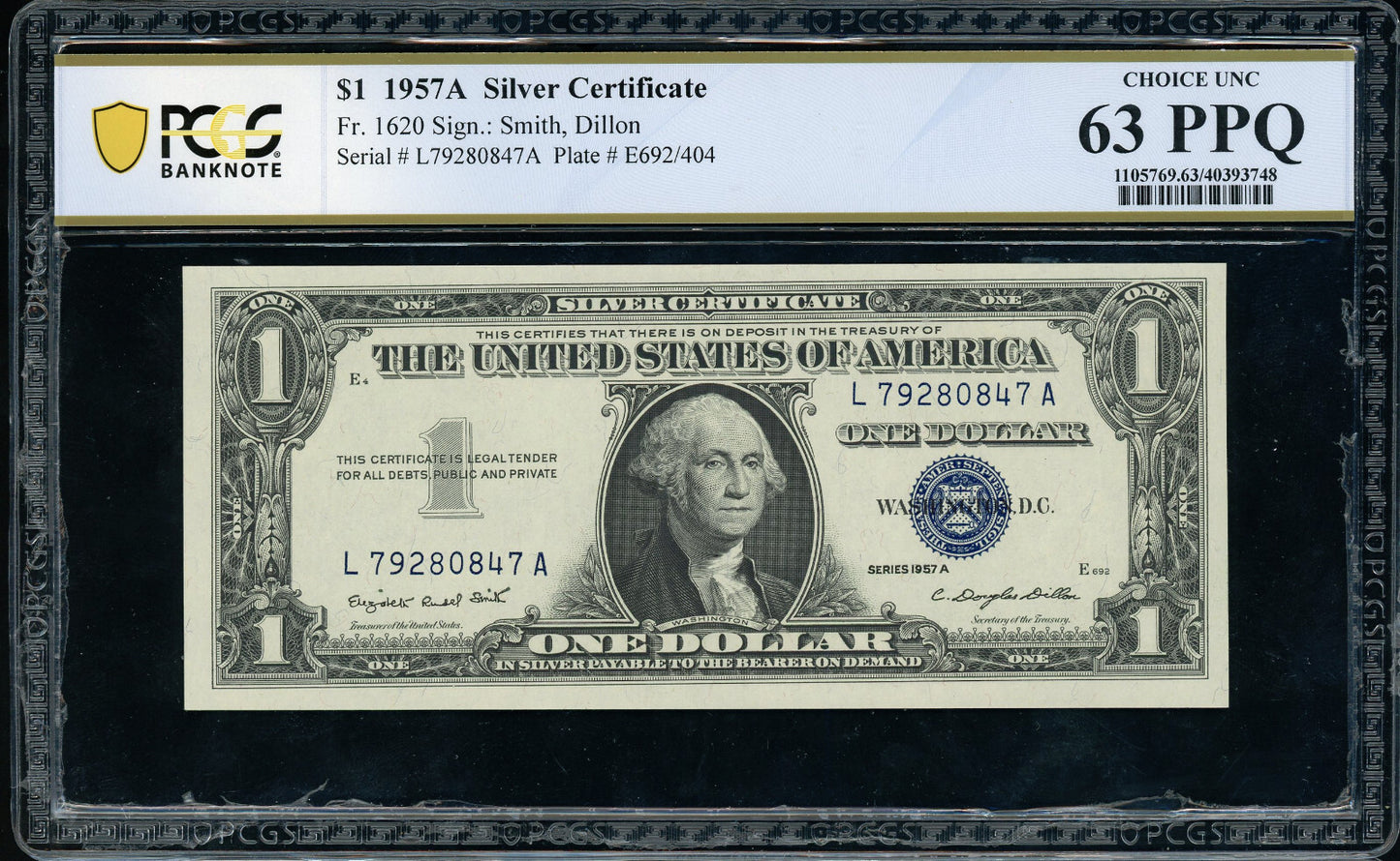 Fr 1620 1957A $1 Silver Certificate CONSECUTIVE