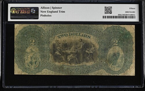 FR 389a $2 The Northampton NB Northampton Massachusetts Original National Bank Notes