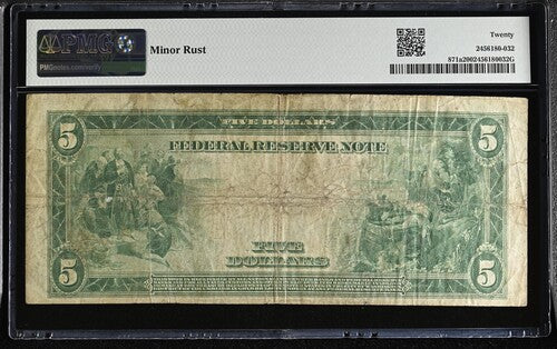FR 871a 1914 $5 Federal Reserve Note Chicago