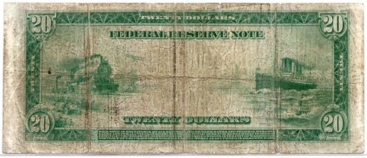 1914 $20 Federal Reserve Note DALLAS