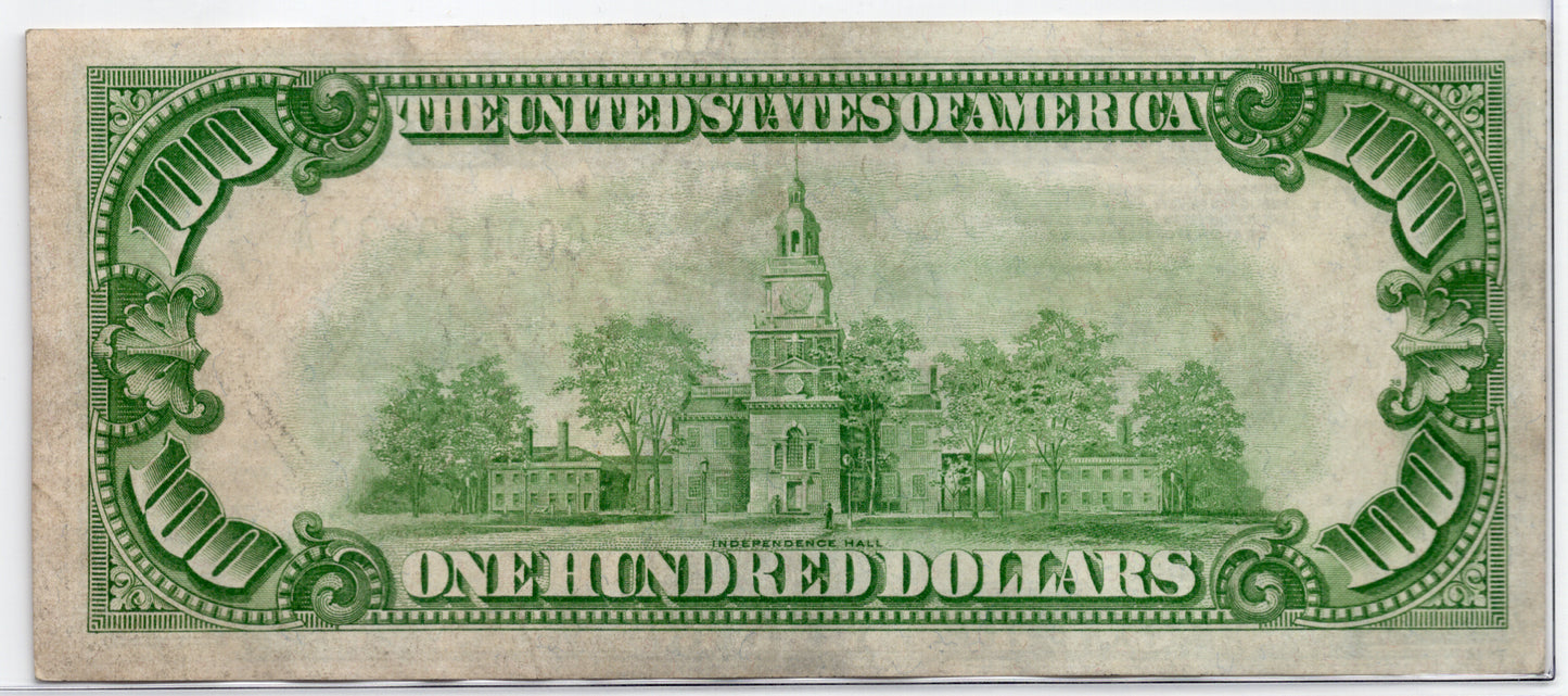 FR 2152-G 1934 $100 Federal Reserve Note LGS Chicago
