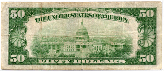 FR 2103-D 1934A $50 Federal Reserve Note Cleveland