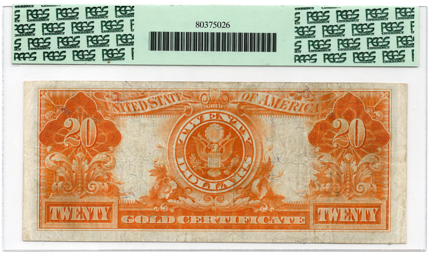 FR 1185 1906 $20 Gold Certificate