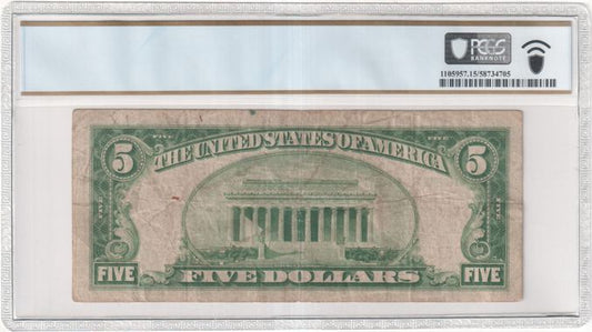 FR 1850-G 1929 $5 Federal Reserve Bank Note Chicago