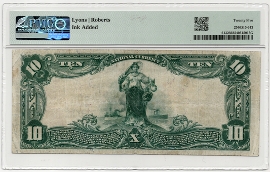 FR 613 1902 $10 Mercantile NB of the City New York, New York Red Seal CH# 1067