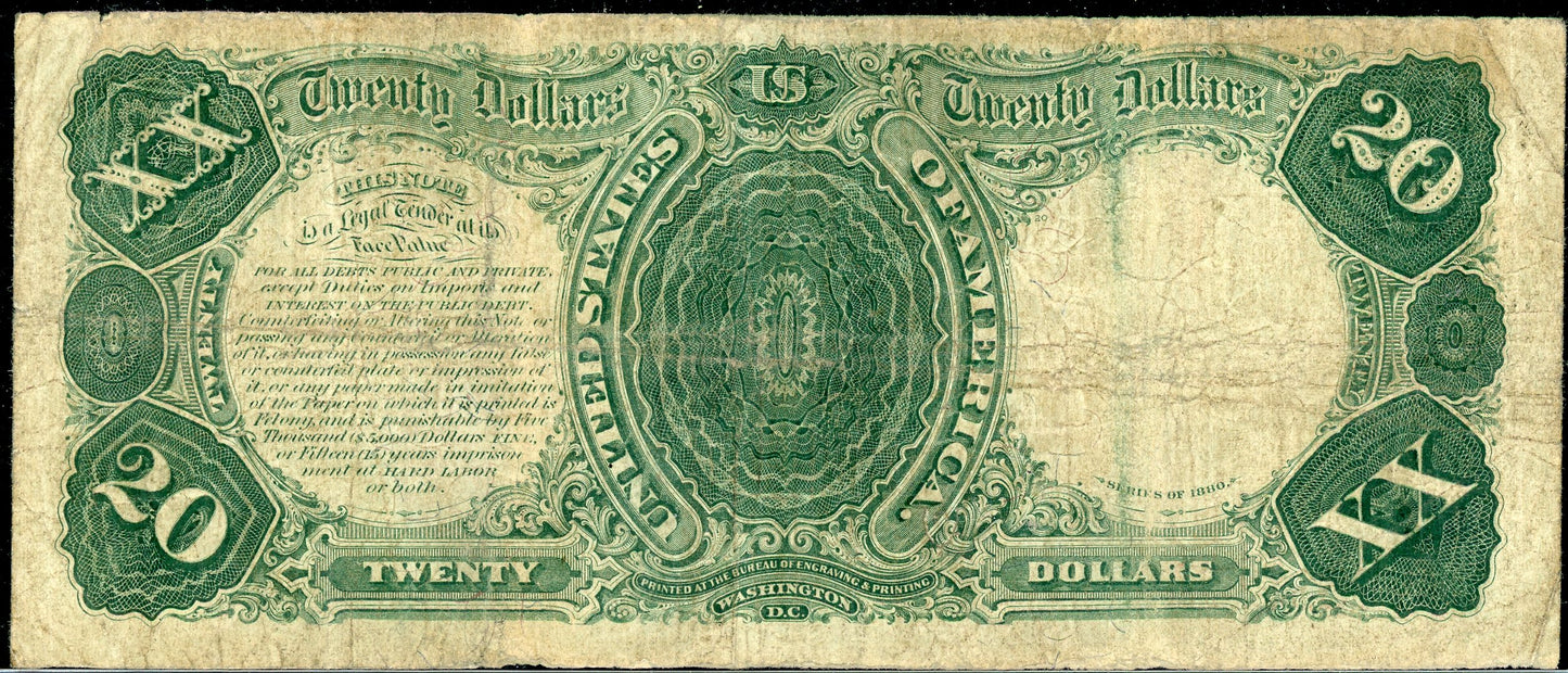1880 $20 Legal Tender