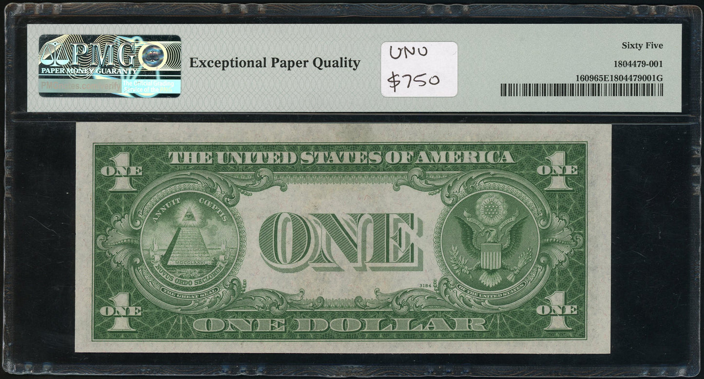 Fr 1609 1935A Experimental (R) Silver Certificate PMG 65 EPQ Gem UNC