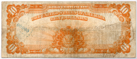 1922 $10 Gold Certificate