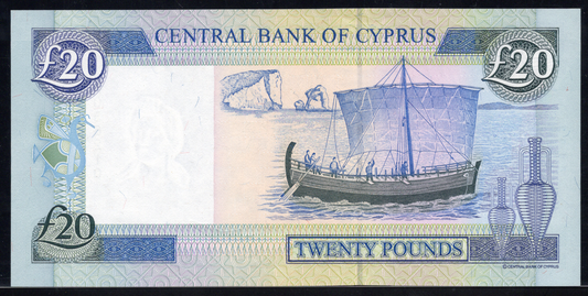 Cyprus P# 63a 1997 Central Bank of Cyprus 20 Pound UNC