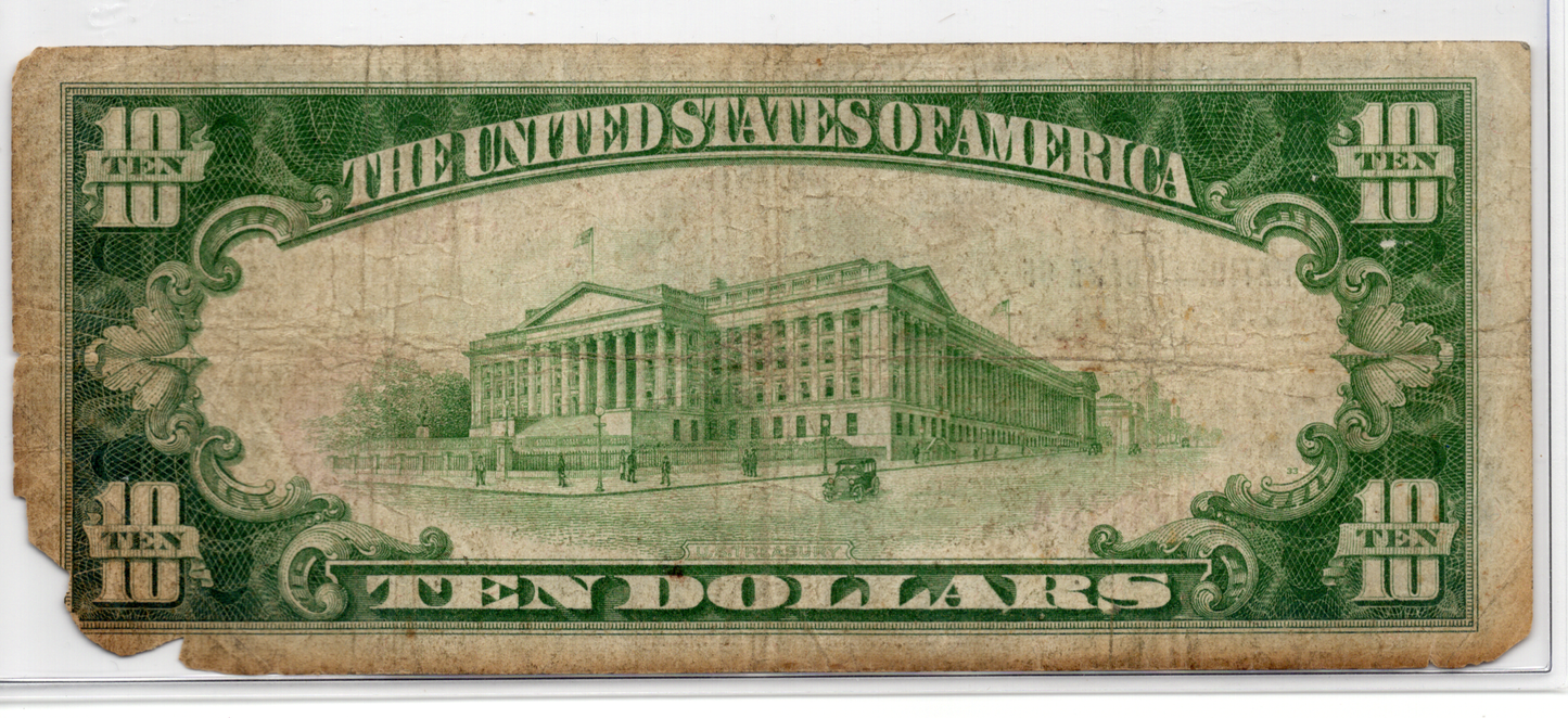 1929 $10 First NB of Savanna Illinois CH# 8540