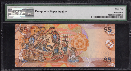 Bahamas P# 72 2007 Central Bank $5