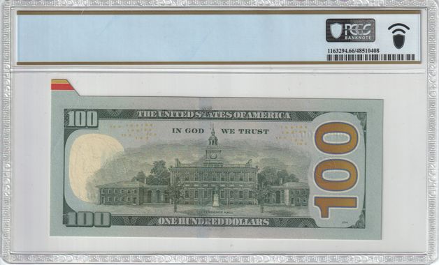FR 2189-L 2017A $100 FRN CUTTING ERROR