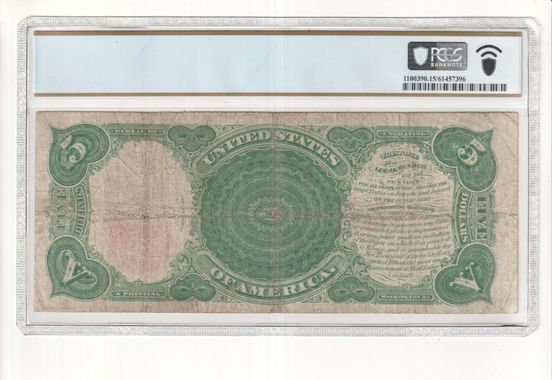 FR 91* 1907 $5 Legal Tender STAR NOTE