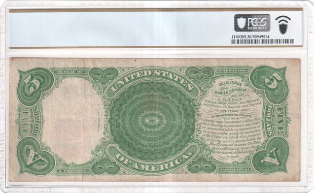 FR 91 1907 $5 Legal Tender