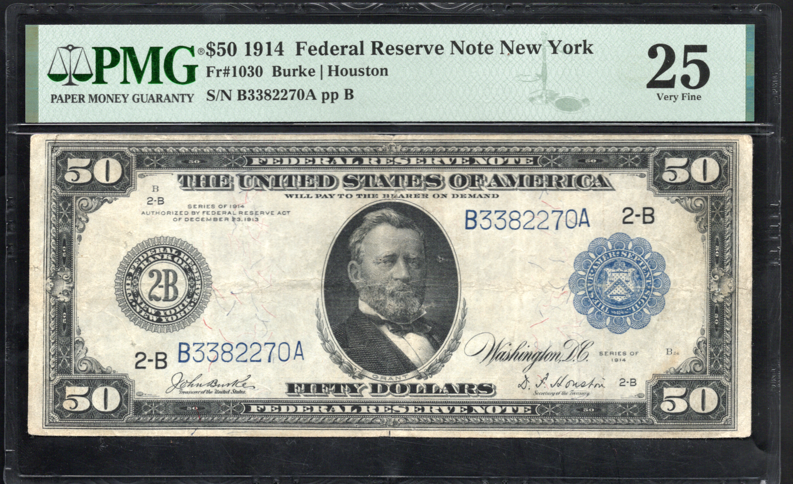 Fr 1030 1914 $50 Federal Reserve Note New York PMG 25