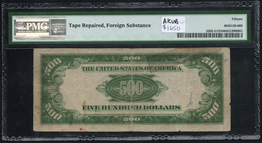 FR 2202G 1934A $500 FRN CHICAGO