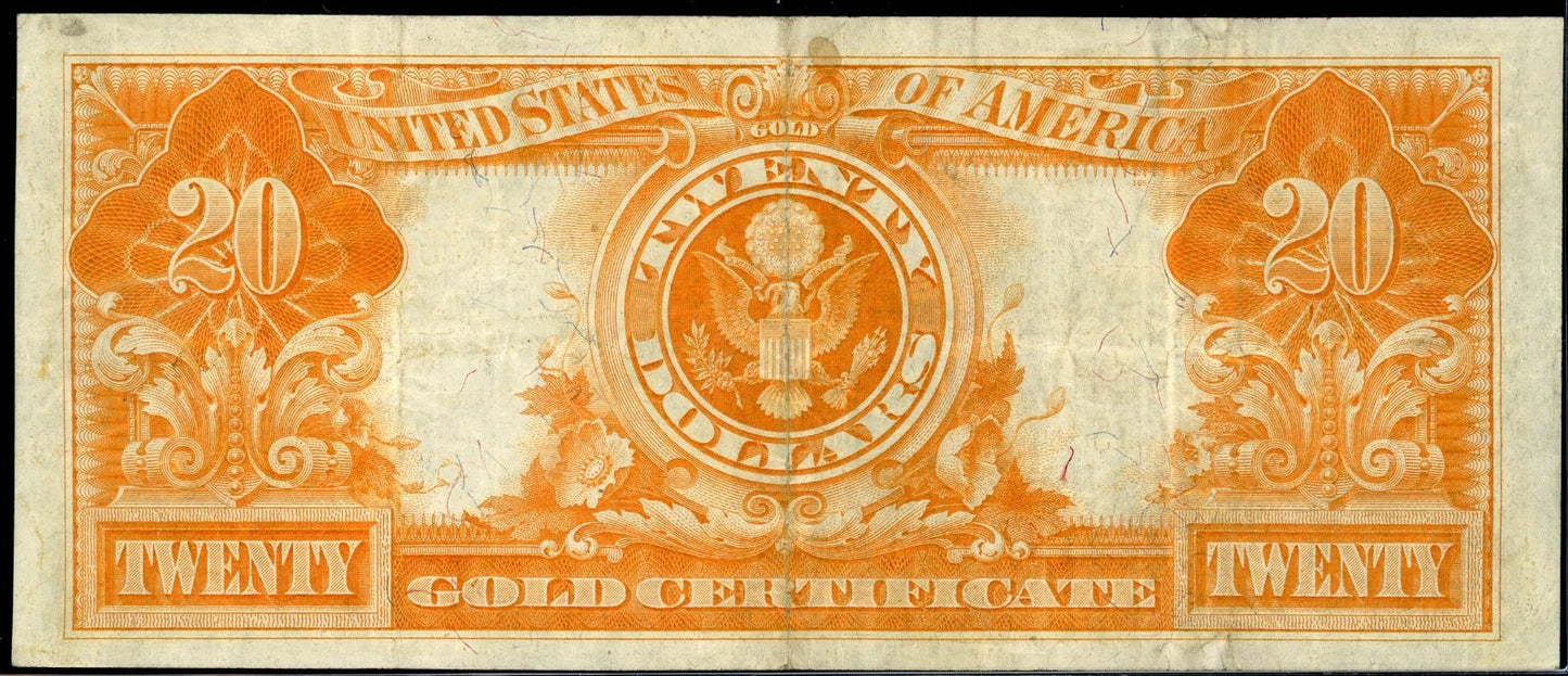 1922 $20 Gold Certificate 