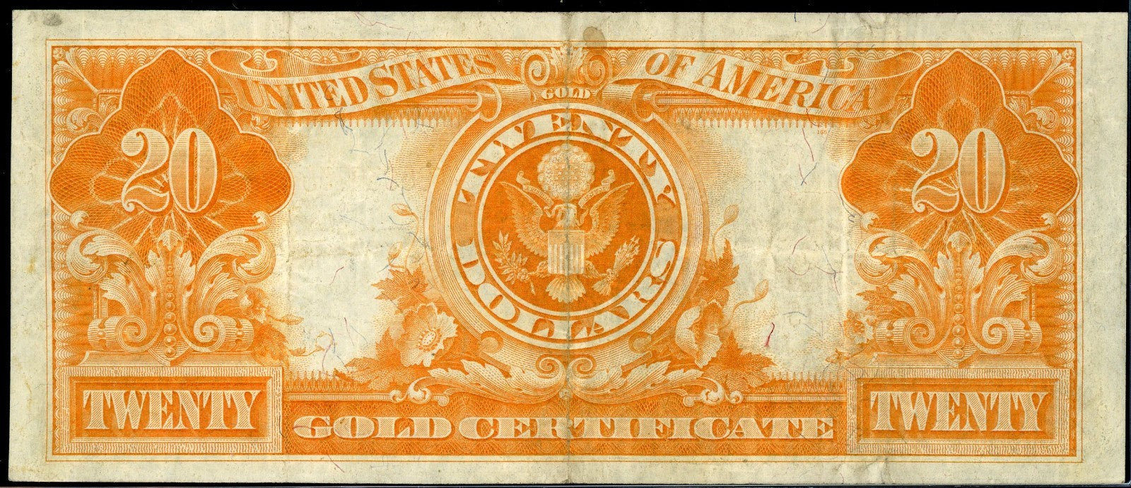 1922 $20 Gold Certificate 