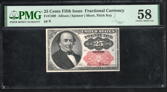 FR 1309 25 Cent Fifth Issue Fractional Currency