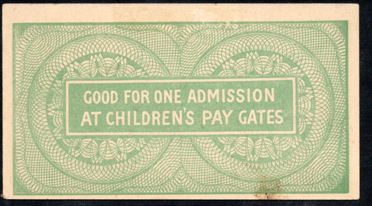 1893 World's Columbian Exposition Ticket - Chicago IL - Children's Ticket