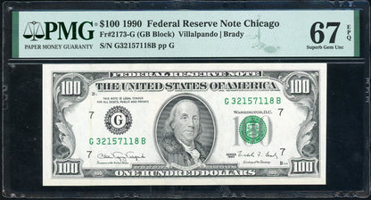 Fr 2173-G 1990 $100 Federal Reserve Note 