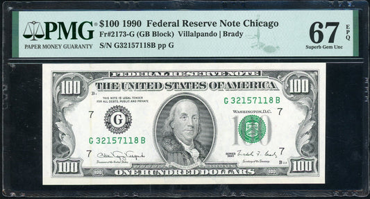 Fr 2173-G 1990 $100 Federal Reserve Note 
