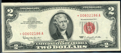 1953 $2 Legal Tender STAR F/VF