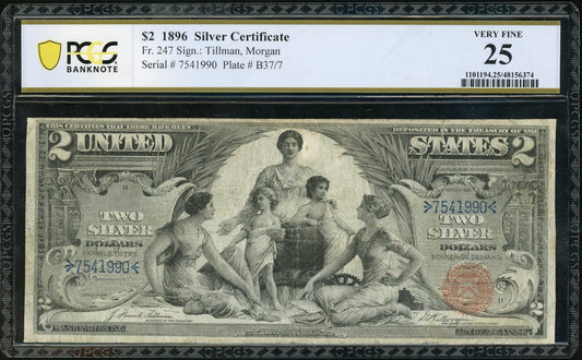 Fr 247 1896 $2 Silver Certificate "Educational Series"