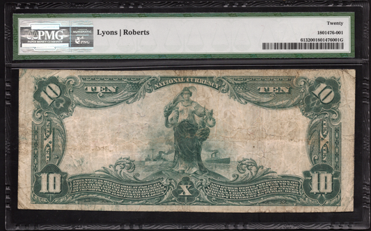 Fr 613 1902 $10 The Commerce German NB of Peoria IL RED SEAL SCARCE CH# M3296