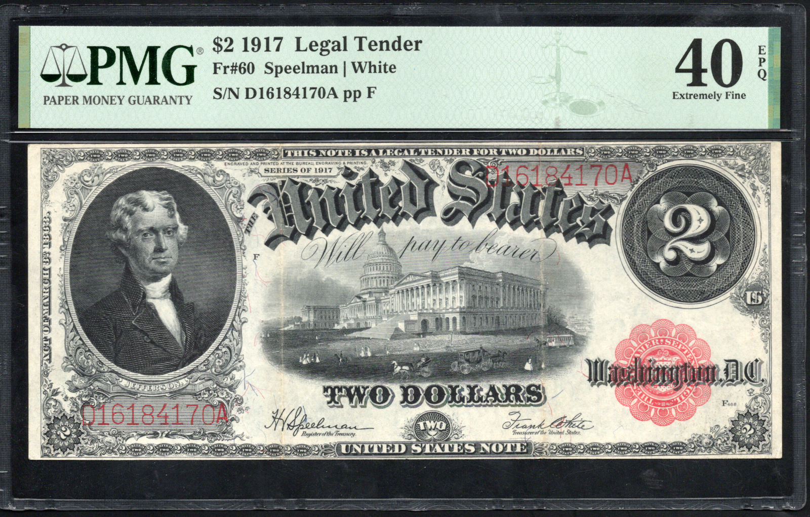 FR 60 1917 $2 Legal Tender