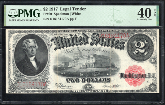 FR 60 1917 $2 Legal Tender