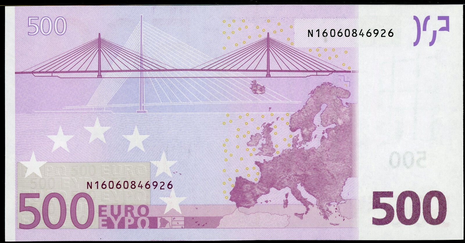P-26n 2002 500 Euro European Union/Austria, PMG 55 EPQ About UNC 