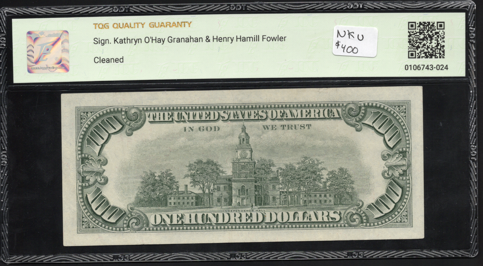 Fr 1550 1966 $100 Legal Tender