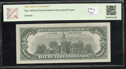 Fr 1550 1966 $100 Legal Tender